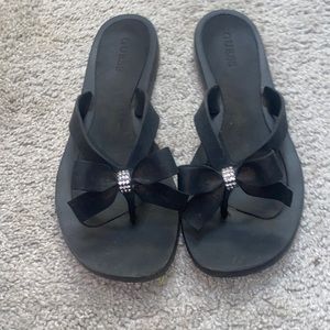 Black flip flops